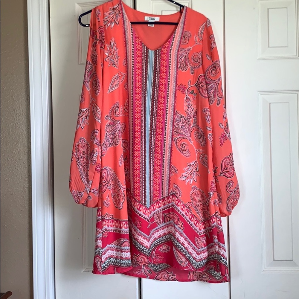 coral party dress